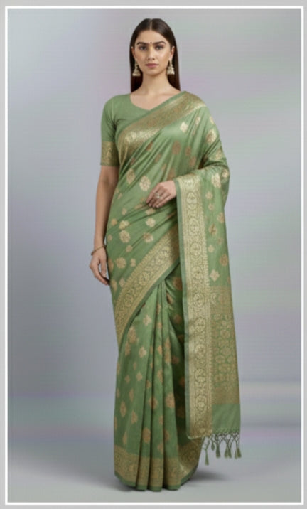 Luxury Embroidered Party-Wear Saree