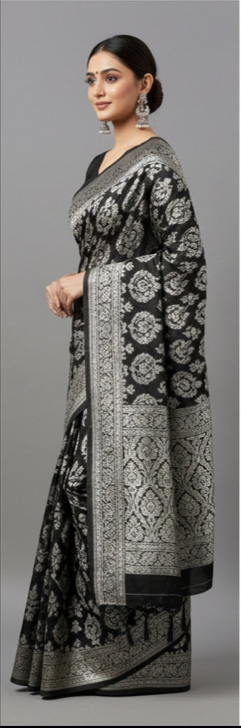 Festive Organza Saree With Thread Work