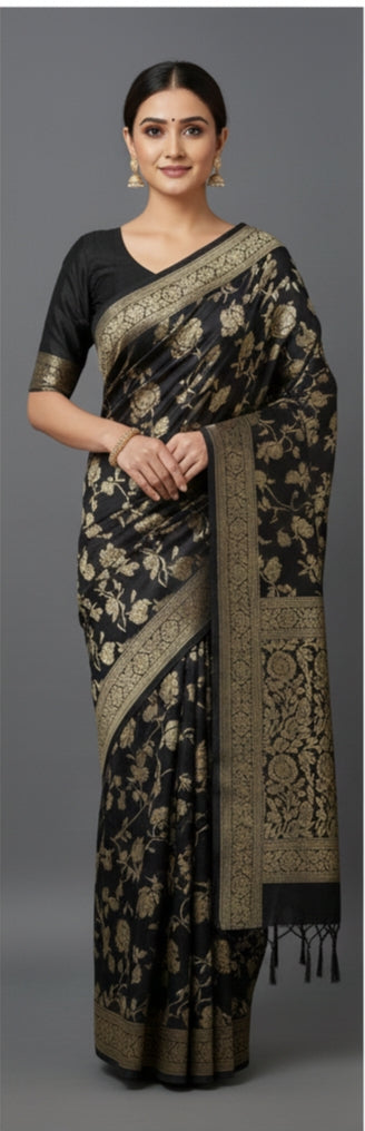 Soft Muslin Saree With Vintage Prints