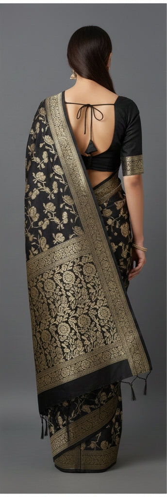 Soft Muslin Saree With Vintage Prints