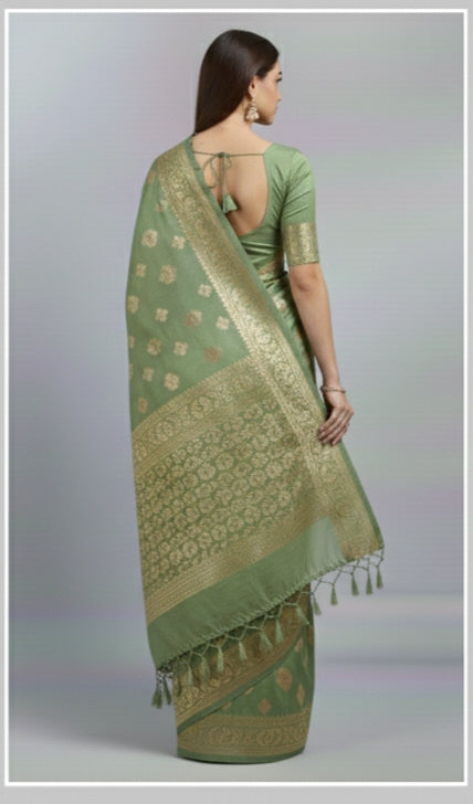 Luxury Embroidered Party-Wear Saree