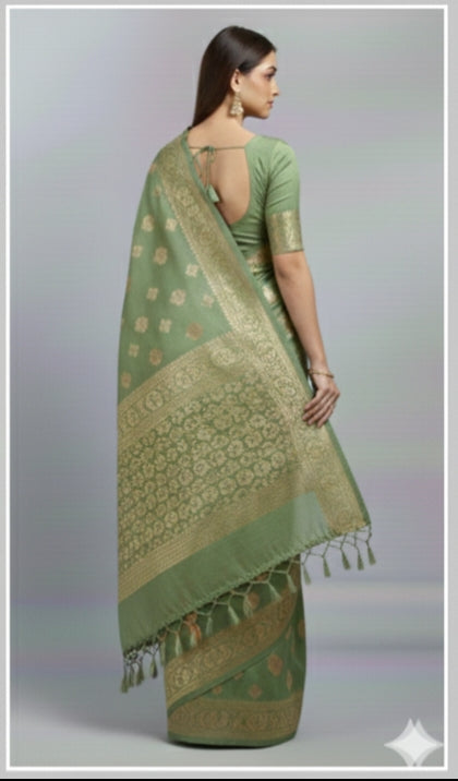 Luxury Embroidered Party-Wear Saree