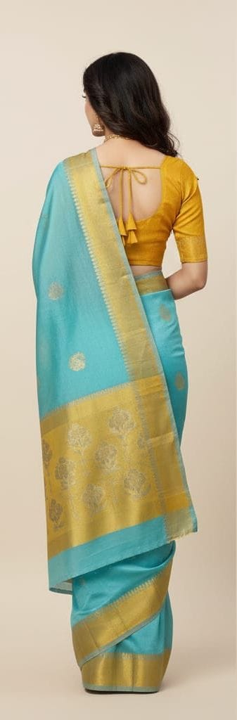 Pure Tussar Silk Saree With Handcrafted Detailing