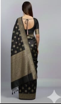 Elegant Silk Saree With Rich Zari Border