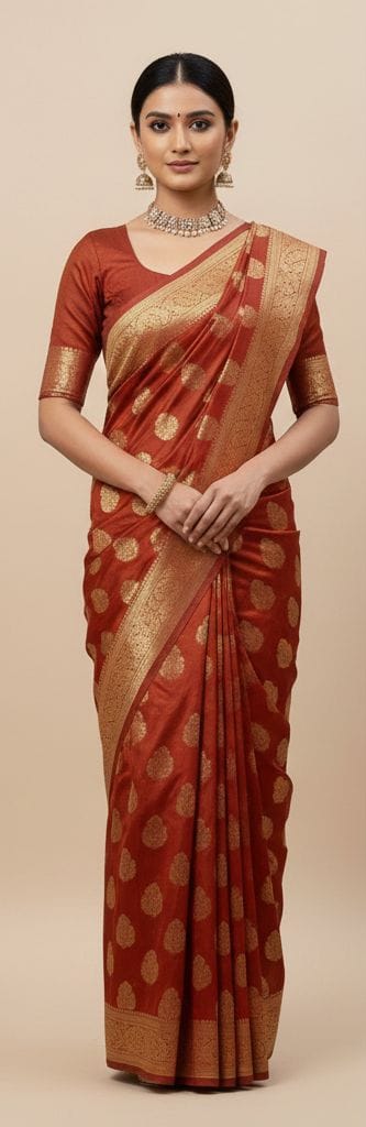 Soft Linen Saree With Subtle Floral Prints