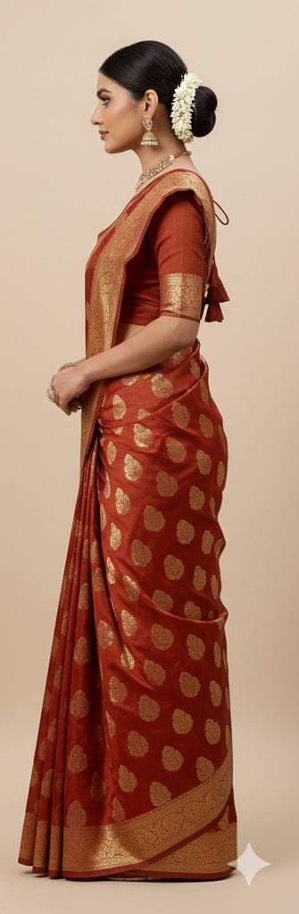 Soft Linen Saree With Subtle Floral Prints